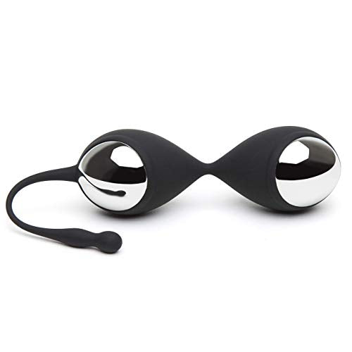 Fifty Shades of Grey Inner Goddess Black/Silver Kegel Toner Balls for Enhanced Stimulation - 78g