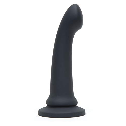Fifty Shades of Grey Curved Dildo - 6.5 Inch Suction Cup Dildo - Flexible Anal Dildo - Waterproof - Black