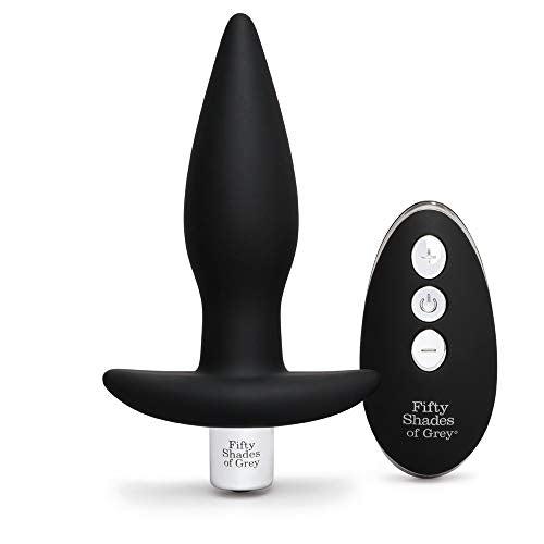 Fifty Shades of Grey Relentless Vibrating Butt Plug - 4 Inch Silicone Anal Plug - Remote Control 10 Function Anal Toy - Waterproof - Black