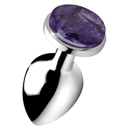 Genuine Amethyst Gemstone Anal Plug - Small