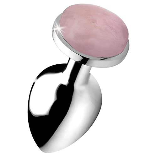 Authentic Rose Quartz Gemstone Anal Plug - Medium