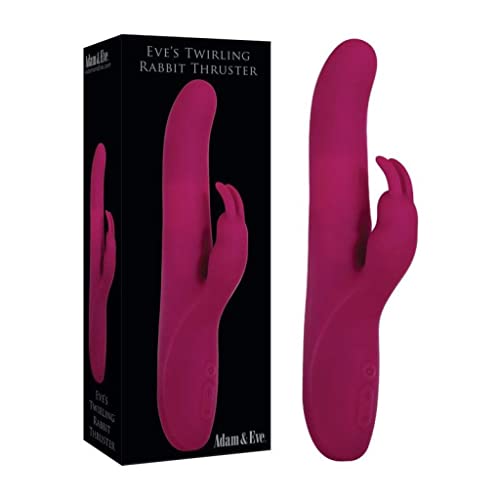 Adam & Eve Eve's Rechargeable 10 Speed & Functions - Twirling Rabbit Thruster - Clitoral Stimulator Vibrator - Burgundy
