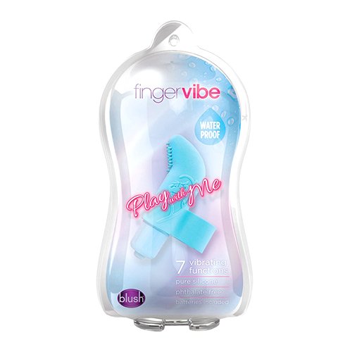 Blush Novelties Pure Silicone Finger Vibe, Blue