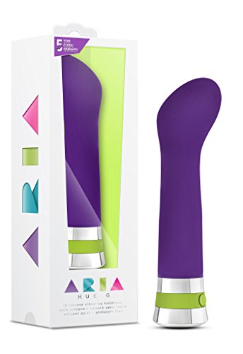 Blush Hue G - 6 1/2 Inch Satin Smooth Silicone 10 Rumbly Vibrating Functions IPX7 Submersible AAA Battery Powered Waterproof Vibe Plus - Easy Cleaning Adult Toy - Sex Toys for Women Couples - Plum