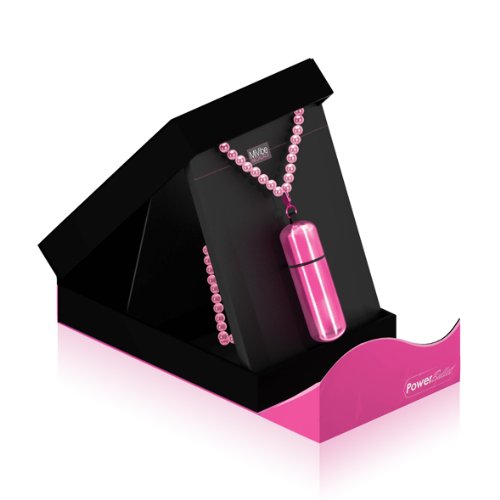 Power Bullet MiVibe 22" Pearl Necklace with Detachable 3-Speed Power Bullet, Pink Necklace/Pink Bullet