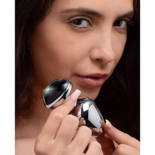 Booty Sparks Black Heart Gem Anal Plug - Small