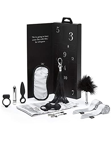 Fifty Shades of Grey Pleasure Overload 10 Days of Play Couple's Gift Set - Includes Sensual Toys and Bondage Play Accessories