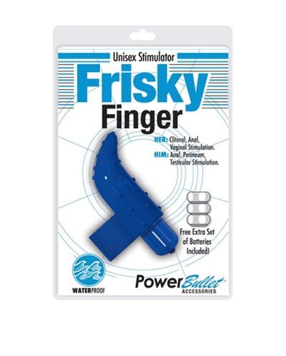 Power Bullet 3-Speed Wireless, Waterproof Frisky Finger Stimulator, Blue