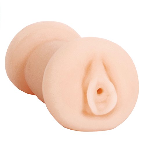 Soft Realistic Feel Ribbed Tunnel Male Masturbator - Sex Toy for Men (Beige)
