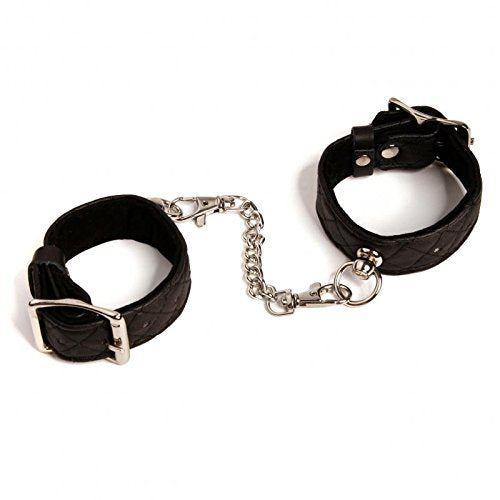 Lovehoney Bettie Page Wild N Willing Faux Leather Wrist Cuffs, Black