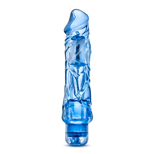 9" Soft Large Thick Realistic Vibrating Dildo - Multi Speed Powerful Vibrator - Waterproof - Sex Toy for Women - Sex Toy for Adults (Blue)