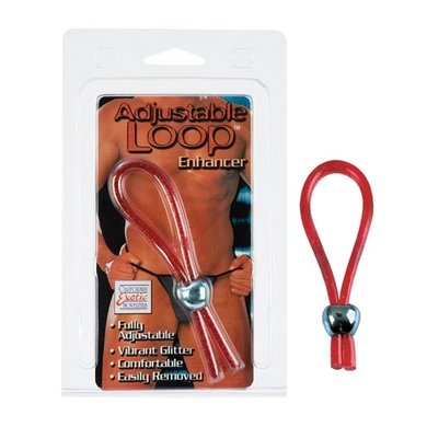 California Exotics Adjustable Loop Enhancer, Red Glitter