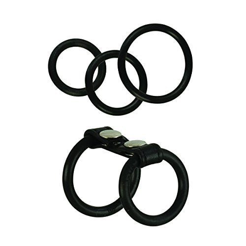 California Exotics Adonis Leather Collection Helios Double Ring Harness