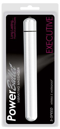 Power Bullet Executive 3-Speed Wireless Waterproof Bullet, Silver
