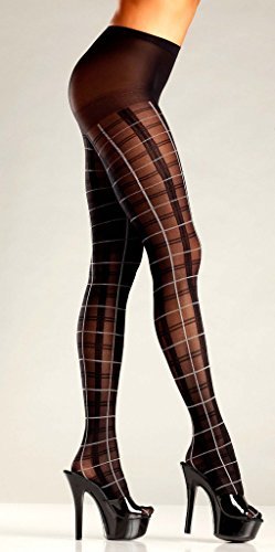 Bewicked Plaid Pantyhose - One Size