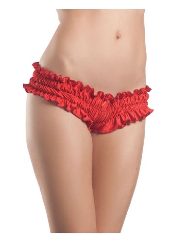 Bewicked Ruffled Booty Shorts - Red - Large