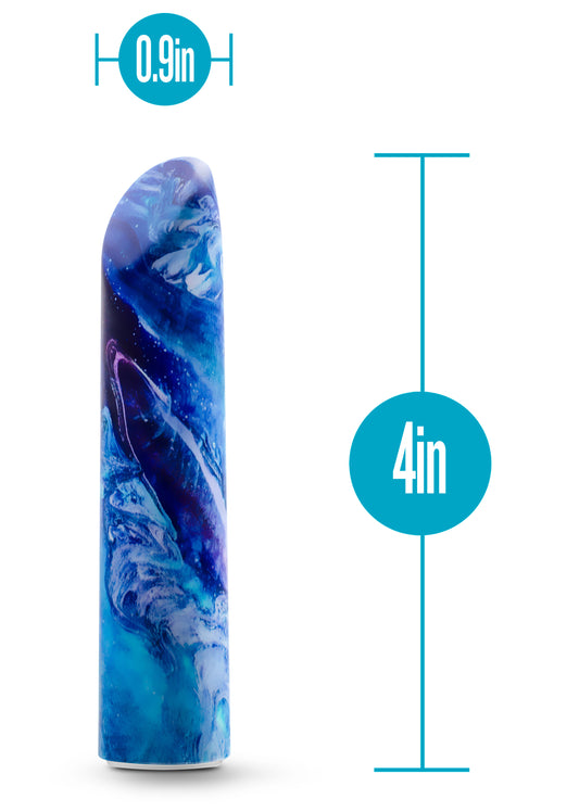 Blush 4" Limited Addiction Mesmerize Power Vibe Azure Vibrator, RumboTech 10 Powerful Rumbly Vibes, Chargeable, IPX7, Satin Smooth Multi-Speed Vaginal & Nipple Play Adult Sex Toy for Women & Couples