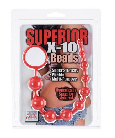 California Exotics Superior X-10 Beads, Red