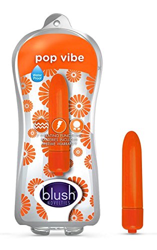 10 Vibrating Functions Mini Bullet Vibrator - Discreet Pocket Clitoral Stimulator - Waterproof - Sex Toy for Women - Sex Toy for Couples (Orange)