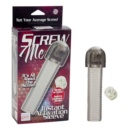 California Exotic Novelties Screw Me Instant Activation Sleeve, Smoke