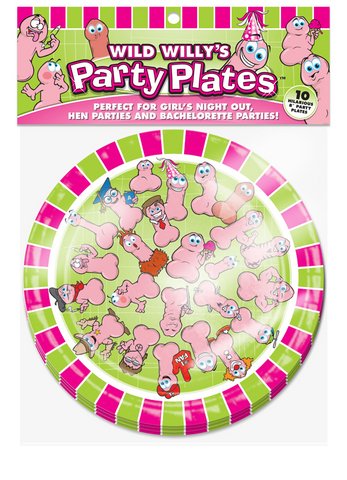 Wild Willy 8 Inch Plates, 10 Count