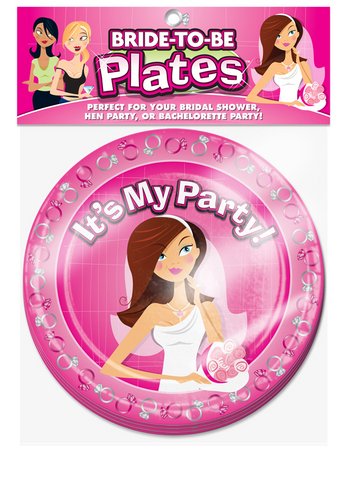 Bride-to-be 8in Plates, 10 Count