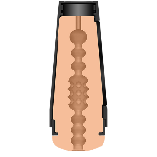 Doc Johnson Main Squeeze - Sasha Grey - Squeeze Plate for Precise Pressure - twist End Cap To Control Suction - Discreet Premium Stroker - Male Masturbator, Vagina, Vanilla