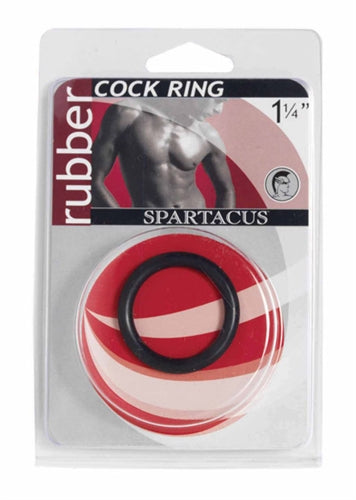 Spartacus Rubber Cock Ring, Black