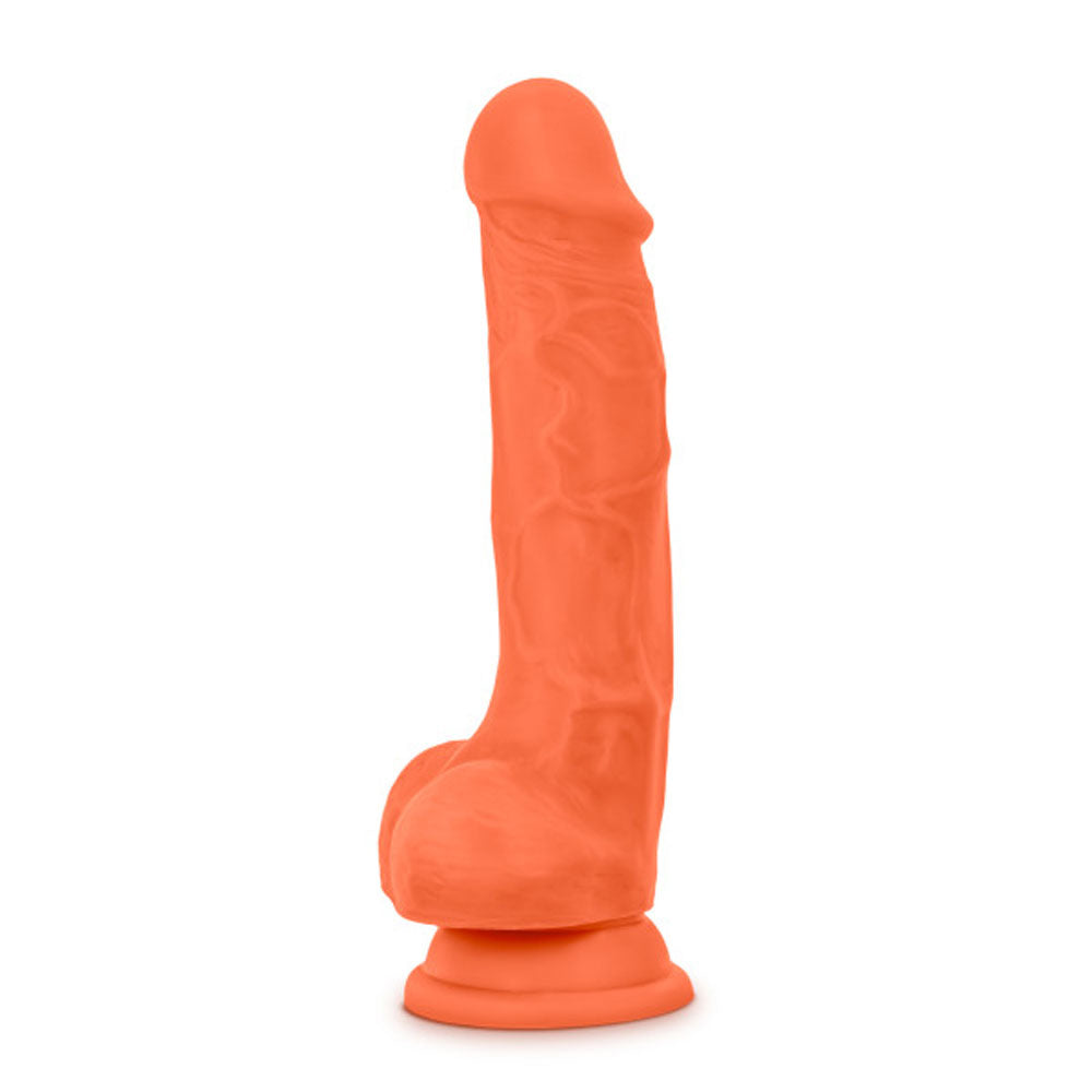 Blush Sex Toys - Neo Elite Realistic Dildo 7.5" - Dual Density Purio Silicone Dildo - Suction Cup & Strap-On Cock for G-Spot P-Spot Anal Stimulation - Adult Toy Penis for Women Men & Couples - Orange