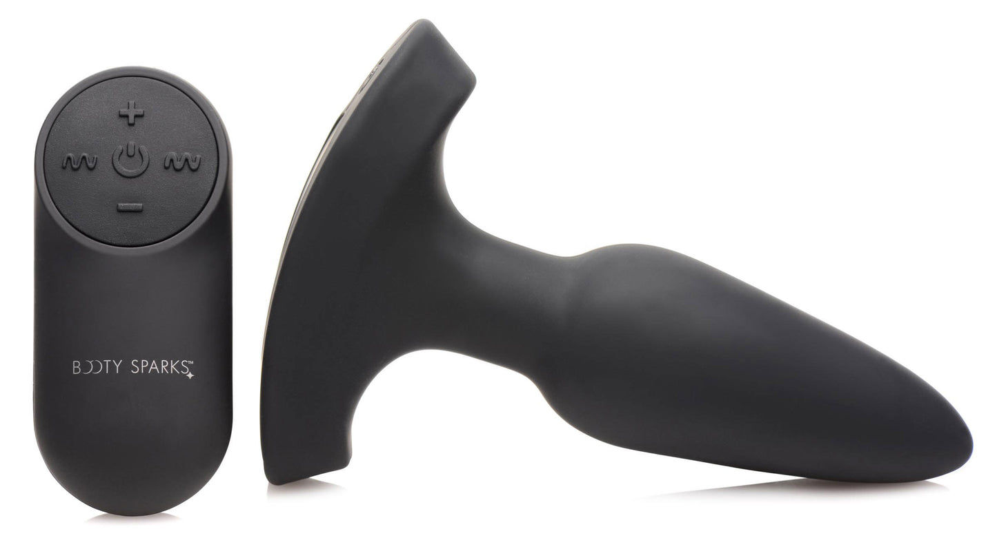 Booty Sparks Laser Series 28X Small Heart Vibrating Anal Plug with Remote for Women, Men, & Couples, Anal & Prostate Massager Adult Toys, Easy to Clean & Recharge, Premium Silicone Butt Plug - Small