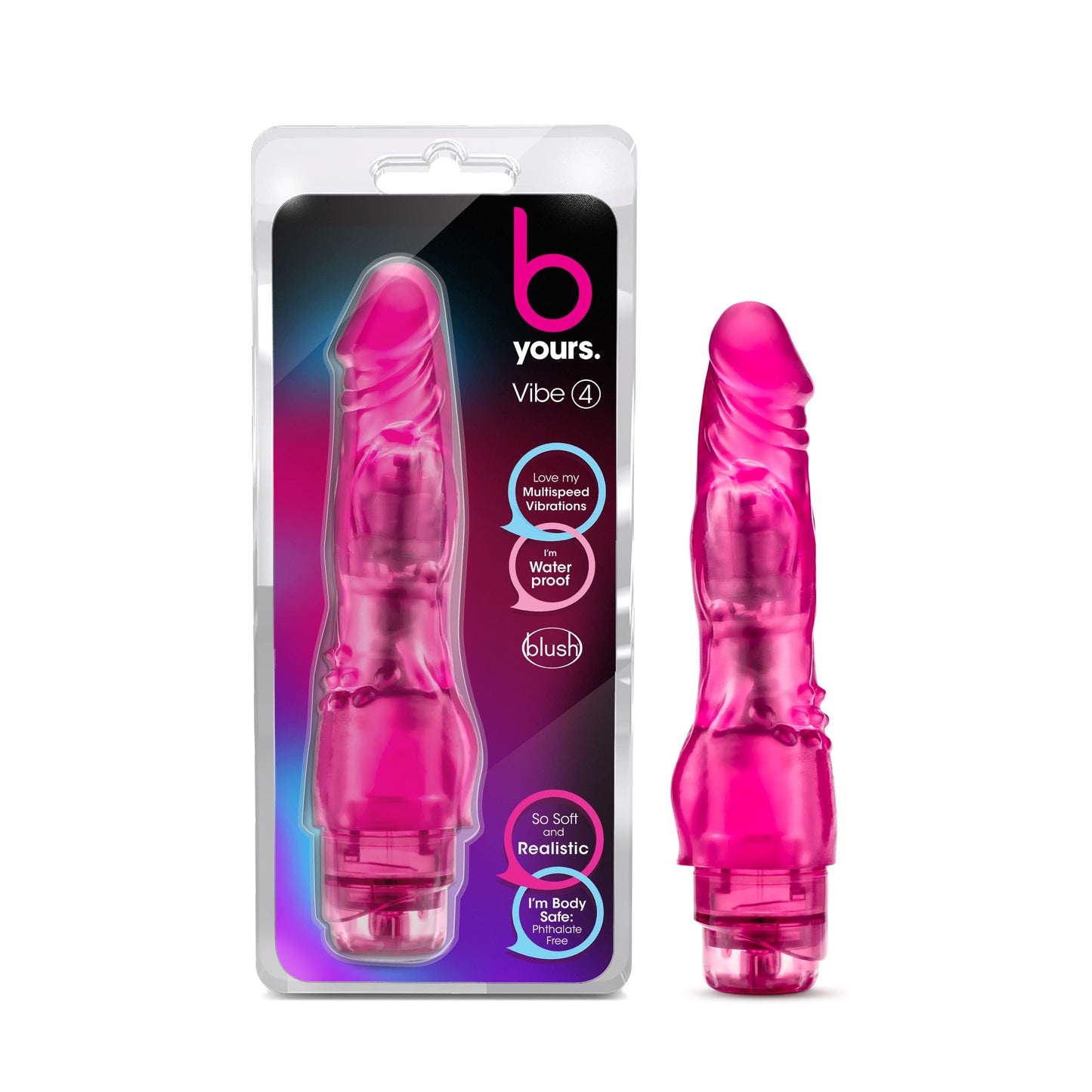 8" Soft Realistic Clitoral Nubs Vibrating Dildo - Powerful Multi Speed Vibrator - Sex Toy for Women - Sex Toy for Adults (Pink)