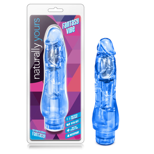 Blush 9" Soft Realistic Long Vibrating Dildo Vibrator(blue)