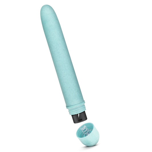 Blush Gaia® Eco 7" Slim Quiet Vibrator, Plant-Based BioFeel Sustainable Clitoral, Vaginal & Anal Pleasure Classic Multispeed Vibrating Personal Massager, Adult Sex Toy for Women, Men, Couples - (Aqua)