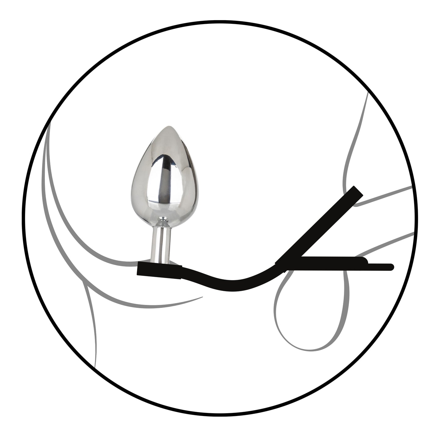 CalExotics Star F*cker XL Teardrop Plug – Metal Probe Male Enhancement Support Ring – Black