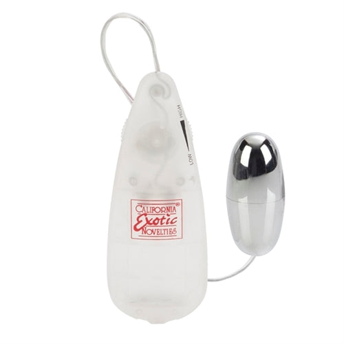CalExotics Slim Teardrop Bullet Vibrator, Slim easy controller and Powerful multi-speed vibrations for Couple Adult Sex Toy - Clear