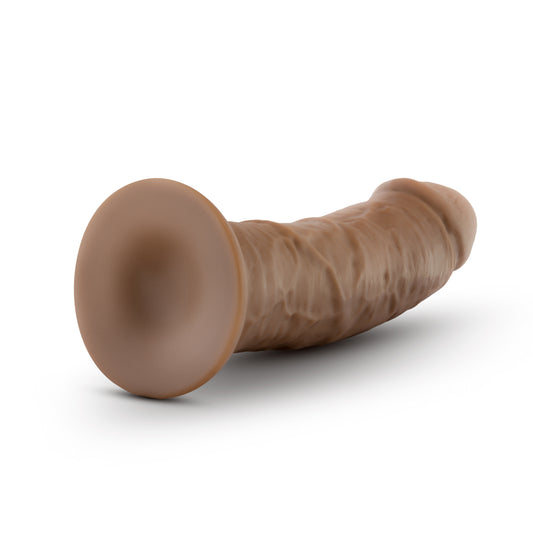 Blush Au Naturel 8" Realistic Dildo, 2" Wide Lifelike Cock - Dual Density Sensa Feel - Suction Cup, Strap-On Compatible, X5 Plus TPE - Body-Safe Adult Sex Toy Penis for Women & Couples - (Mocha)