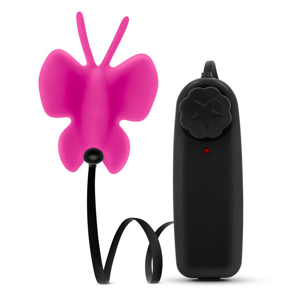 Luxe - Butterfly Teaser - Platinum Silicone Multi Speed Clitoral Stimulator - Sex Toy for Women - Sex Toy for Couples (Fuchsia)