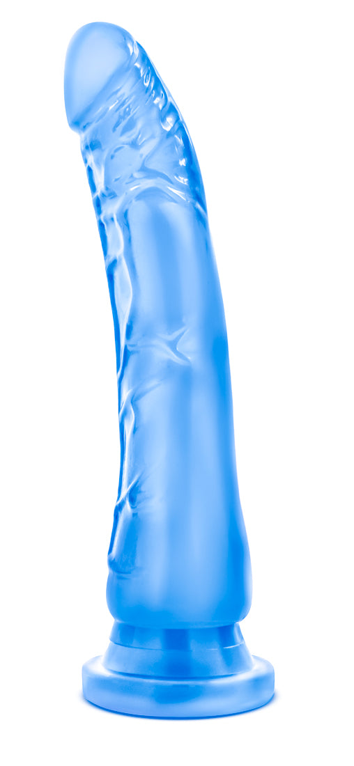 Blush B Yours Sweet n Hard 6 – Realistic 8.5" Thick Dildo with Strong Suction Cup & Harness Compatibility – Soft Penis for Anal Vaginal G-Spot Play – Adult Sex Toy for Women Men Couples - Clear Blue
