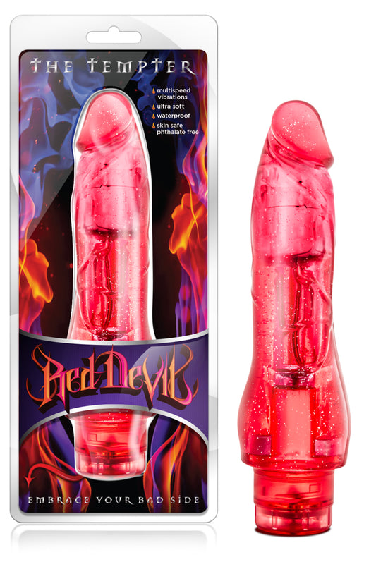 8.5" Soft Realistic Long Vibrating Dildo - Multi Speed Flexible Vibrator - Waterproof - Sex Toy for Women - Sex Toy for Adults (Cherry Red)