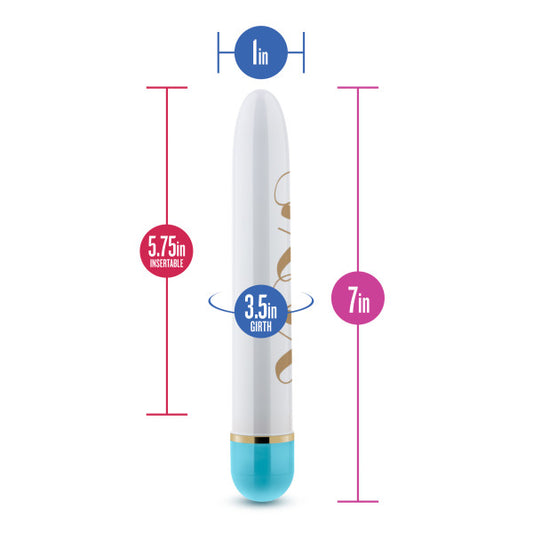 Sleek Multi Speed Vibrator - Waterproof - Slim Line - Sex Toy for Women - Sex Toy for Couples (Blue)