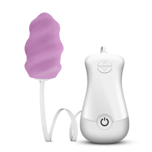 Satin Smooth Wired Remote Swilred Vibrating Egg - Platinum Silicone Bullet Vibrator - Sex Toy for Women - Sex Toy for Adults (Dusty Lilac)