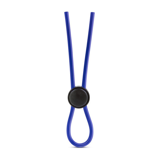 Blush Novelties Stay Hard Liquid Silicone Loop Lasso C Ring - Strong Stretchy Cock Ring for Men - Enhance Stamina & Erection - Quick Release - Adjustable Penis Ring - Blue
