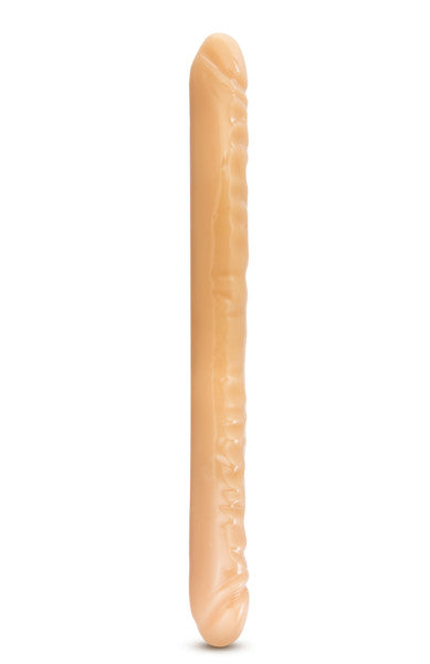 Blush B Yours 18" Long Dildo, Realistic Flexible Dual-Ended Double Penetration Cock - Soft Bendable PVC - Double Your Pleasure Lesbian Strapless Play - Adult Sex Toy for Women, Men, Couples - (Beige)