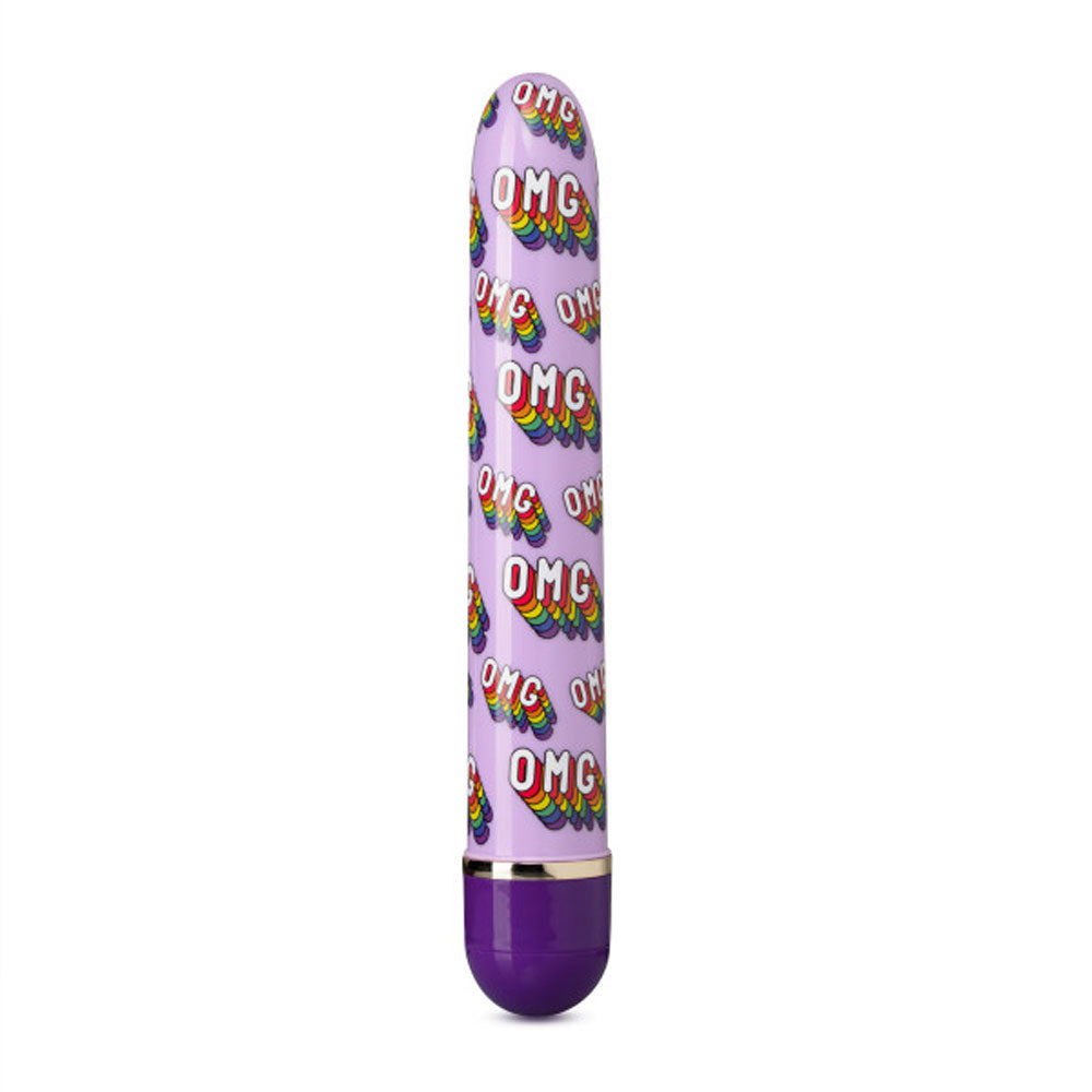 Blush The Collection OMG Slim Vibe - Pride 7" Bullet Vibrator Adjustable Strong Multi-Speeds Waterproof Ultra Hygienic Massager Compact Quiet Design, Body Safe Pleasurable Adult Sex Toy Couples