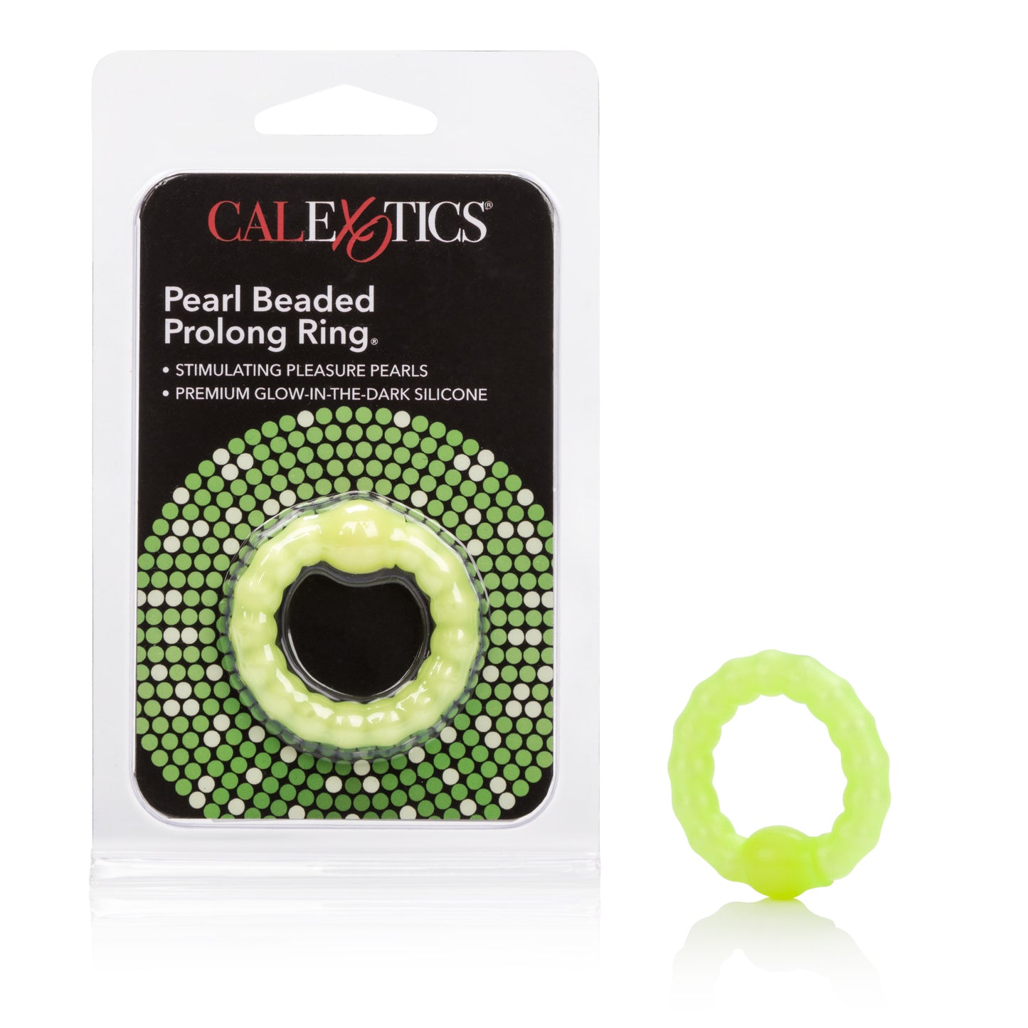 California Exotics Pearl Beaded Prolong Ring, Glow-In-The-Dark