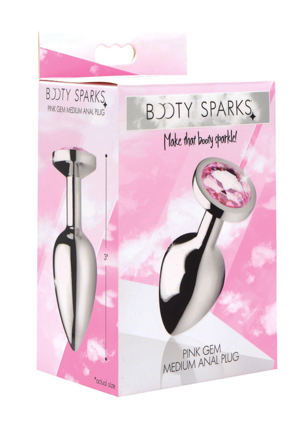 Booty Sparks Pink Gem Anal Plug- Medium