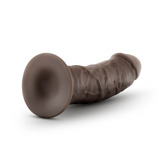 Blush Novelties Au Naturel 8" Realistic Dildo, Long, Thick, Suction Cup Harness Compatible, Sex Toy for Women, Sex Toy for Adults Chocolate