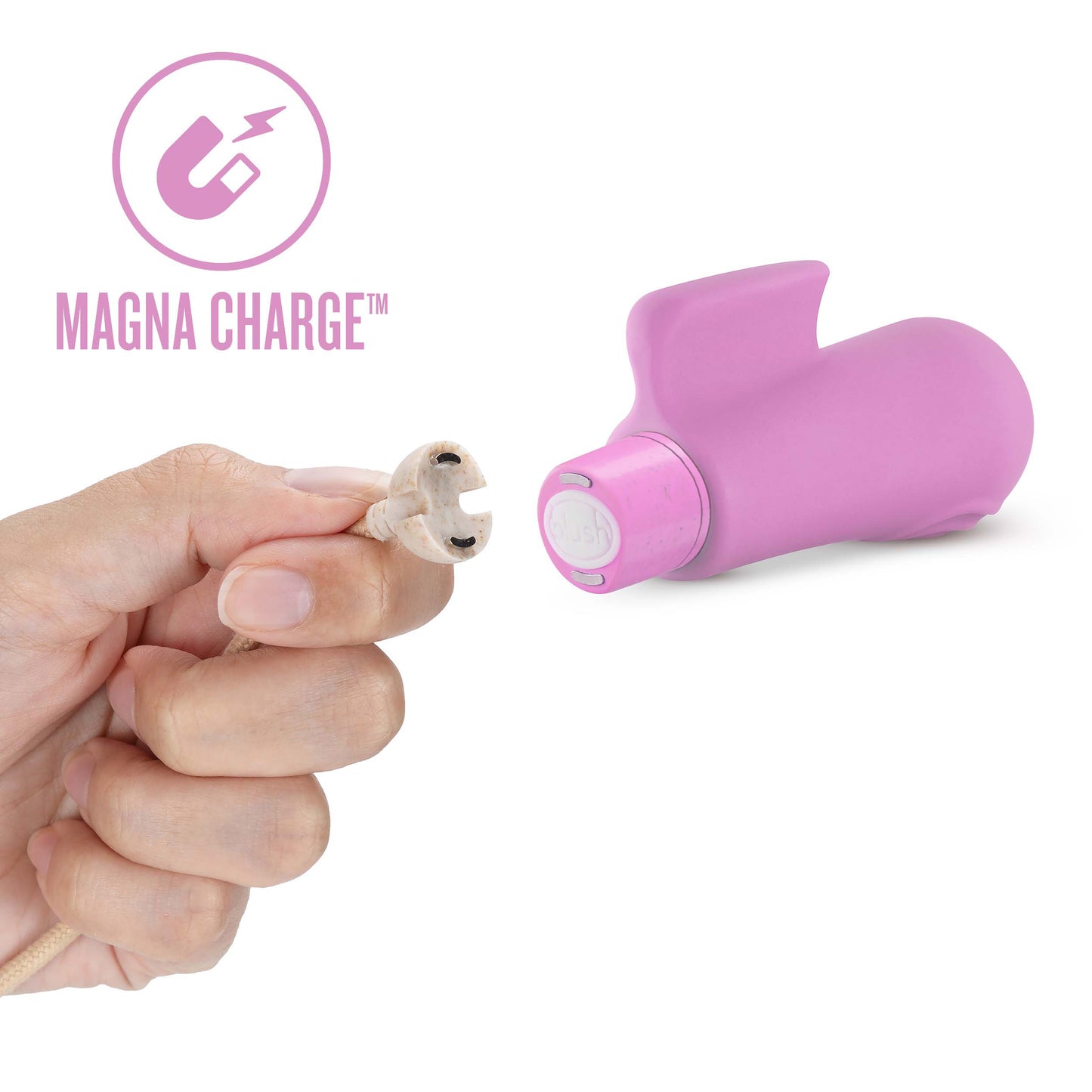 Blush Gaia® Eco Delight 3.25" Natural Rubber Vagina & Anal Mini Vibrator, BioTouch & BioFeel - RumboTech 10 Powerful Intimate Lover Zones Stimulation - Adult Sex Toy for Women & Couples - (Purple)