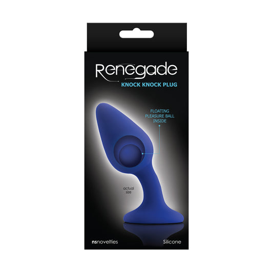 NS Novelties Renegade Knock Knock Plug, Blue
