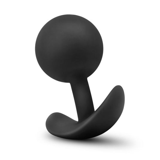 Blush Novelties Anal Adventures Platinum Silicone Vibra Plug - 3.5 Inch Ultrasilk Butt Plug for Beginners - Anchor Base for Muscle Stimulation - Motion Activated, Wearable Anal Toy for Women, Couples